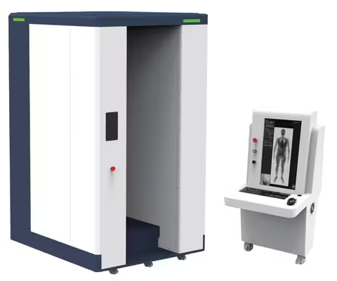 Single View Beveiligingslichaamscanner X-Ray Mensen Beveiligingsscreening Systeem 850W 127/220VAC